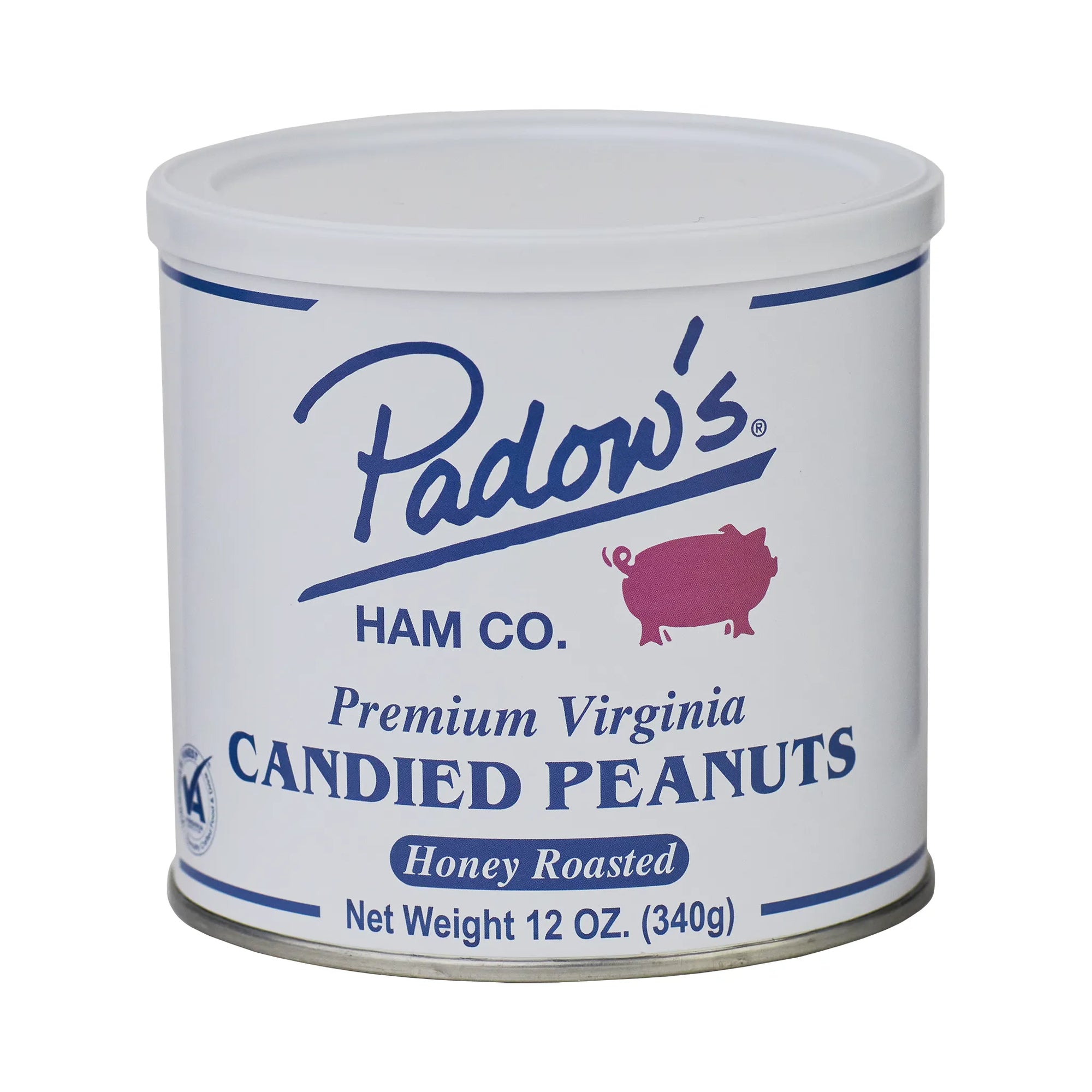 Padow's Premium Virginia Candied Peanuts Honey Roasted 12 oz